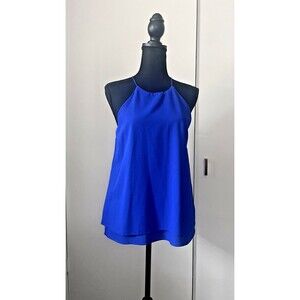 Paper Crane Royal Blue‎ Float Tank Top Wm's Small Cami romantic Feminine flowy